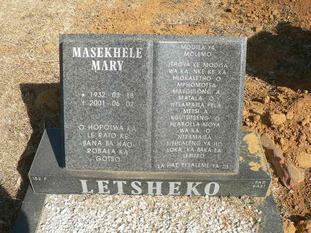 LETSHEKO Masekhele Mary 1932-2001