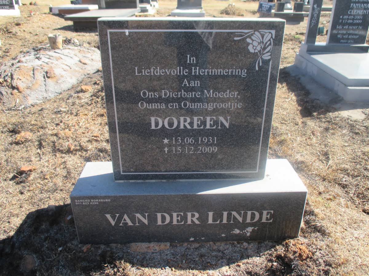 LINDE Doreen, van der 1931-2009