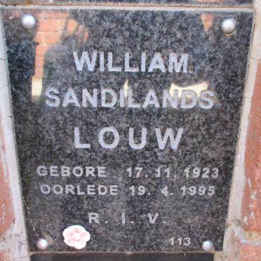 LOUW William Sandilands 1923-1995