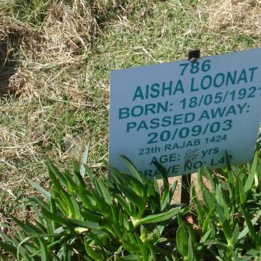 LOONAT Aisha 1921-2003