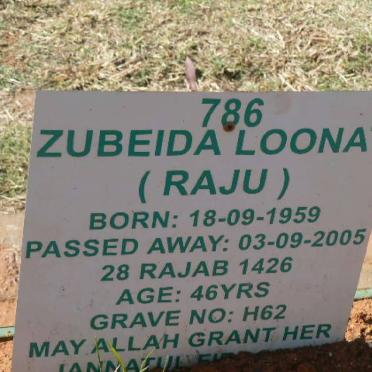LOONAT Zubeida 1959-2005