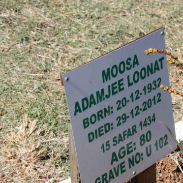 LOONAT Moosa Adamjee 1932-2012