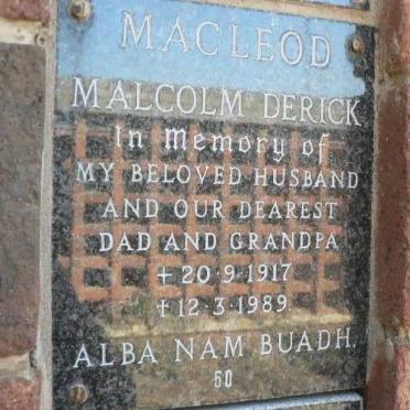 MacLEOD Malcolm Derick 1917-1989