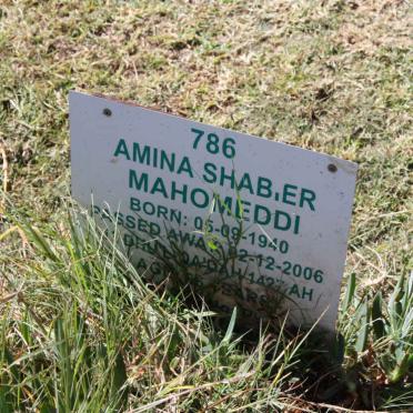 MAHOMEDDI Amina Shabier 1940-2006
