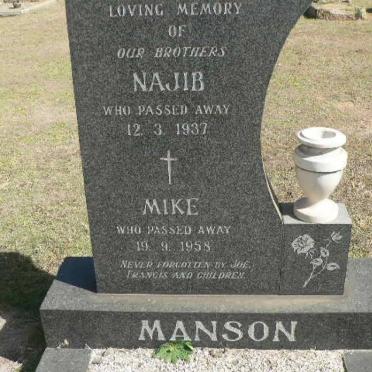 MANSON Najib -1937 :: Mike -1958