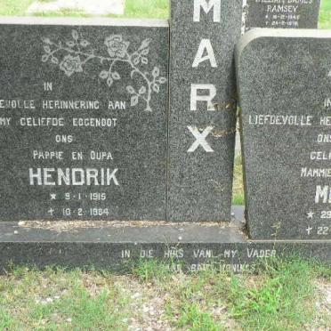 MARX Hendrik 1915-1984 &amp; Mina 1917-1989