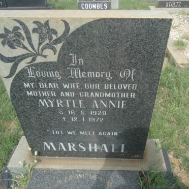 MARSHALL Myrtle Annie 1920-1972