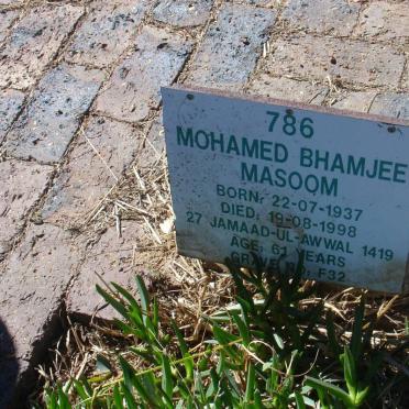MASOOM Mohamed Bhamjee 1937-1998