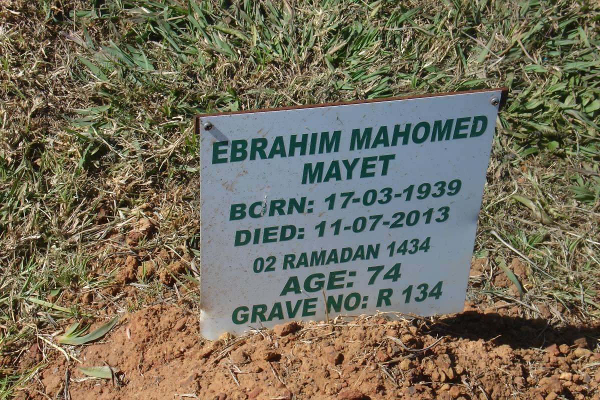 MAYET Ebrahim Mahomed 1939-2013