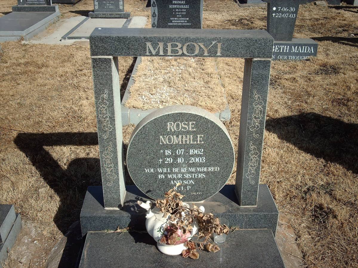 MBOYI Rose Nomhle 1962-2003