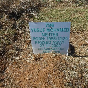 MEHTER Yusuf Mohamed 1955-2002