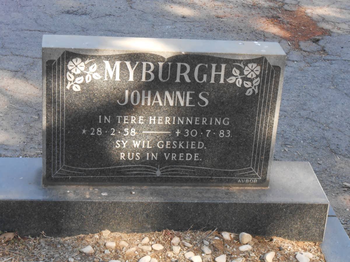 MYBURGH Johannes 1958-1983