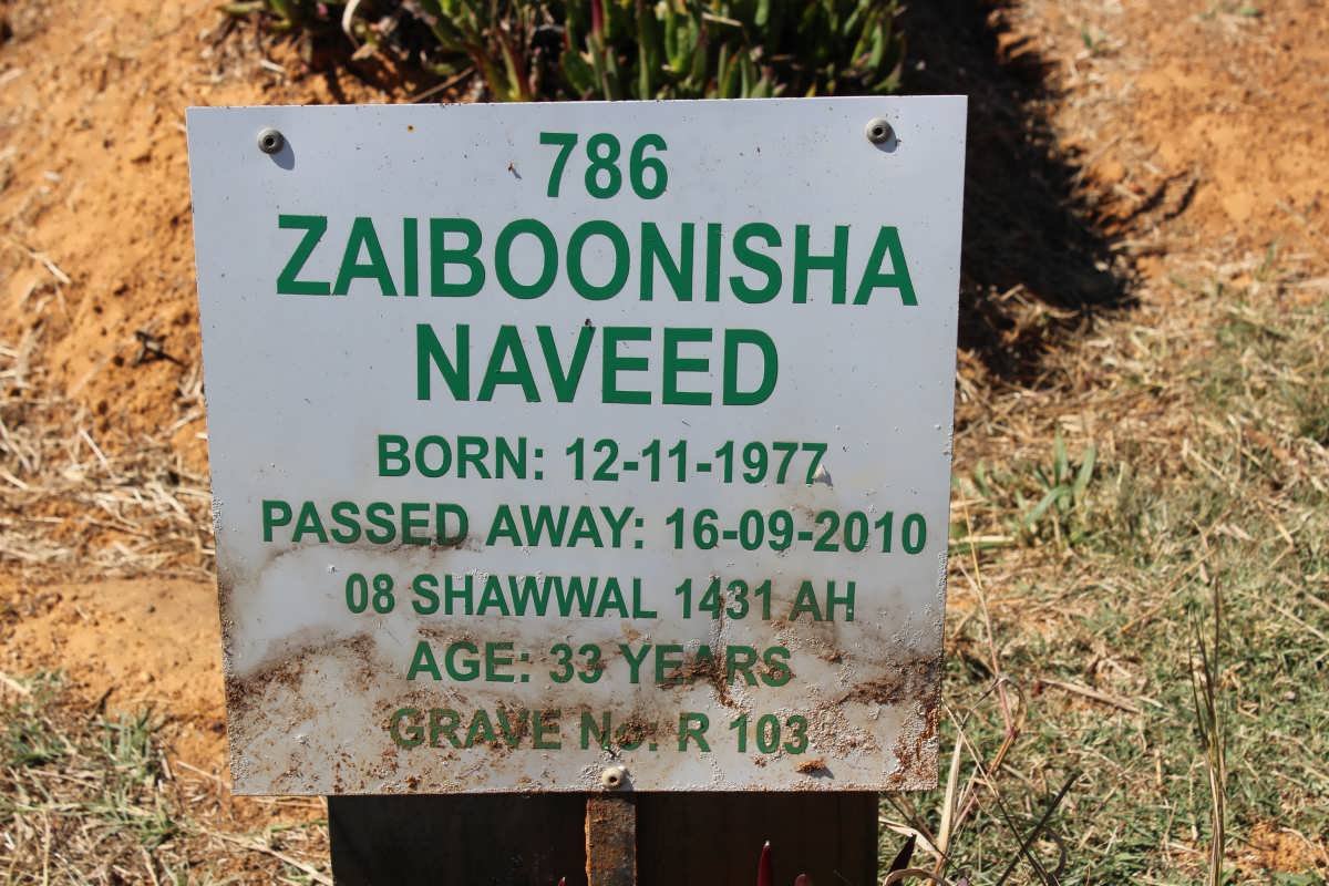 NAVEED Saiboonisha 1977-2010