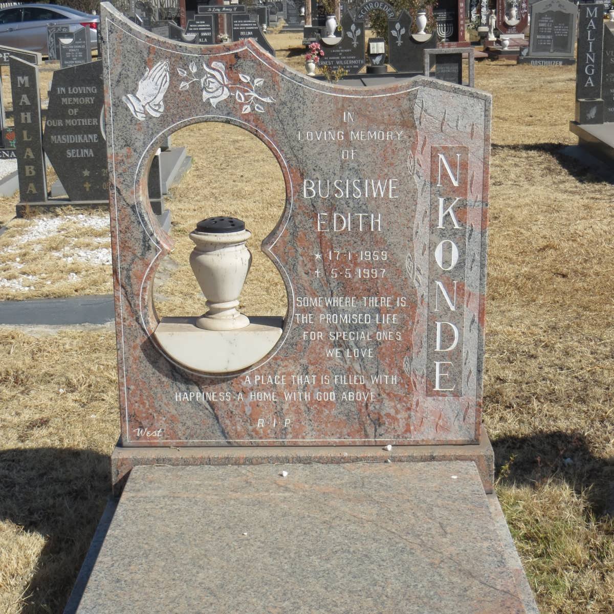 NKONDE Busisiwe Edith 1959-1997