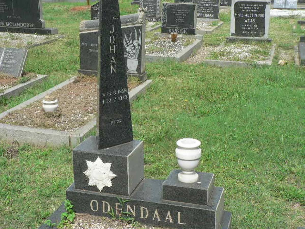 ODENDAAL Johan 1959-1978
