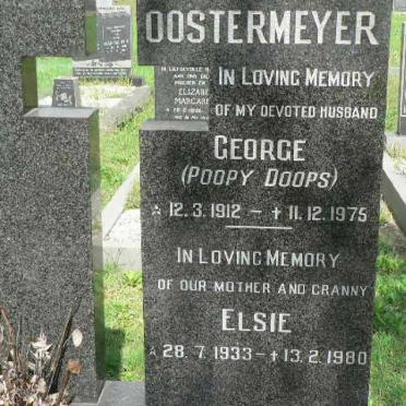 OOSTERMEYER George 1912-1975 &amp; Elsie 1933-1980