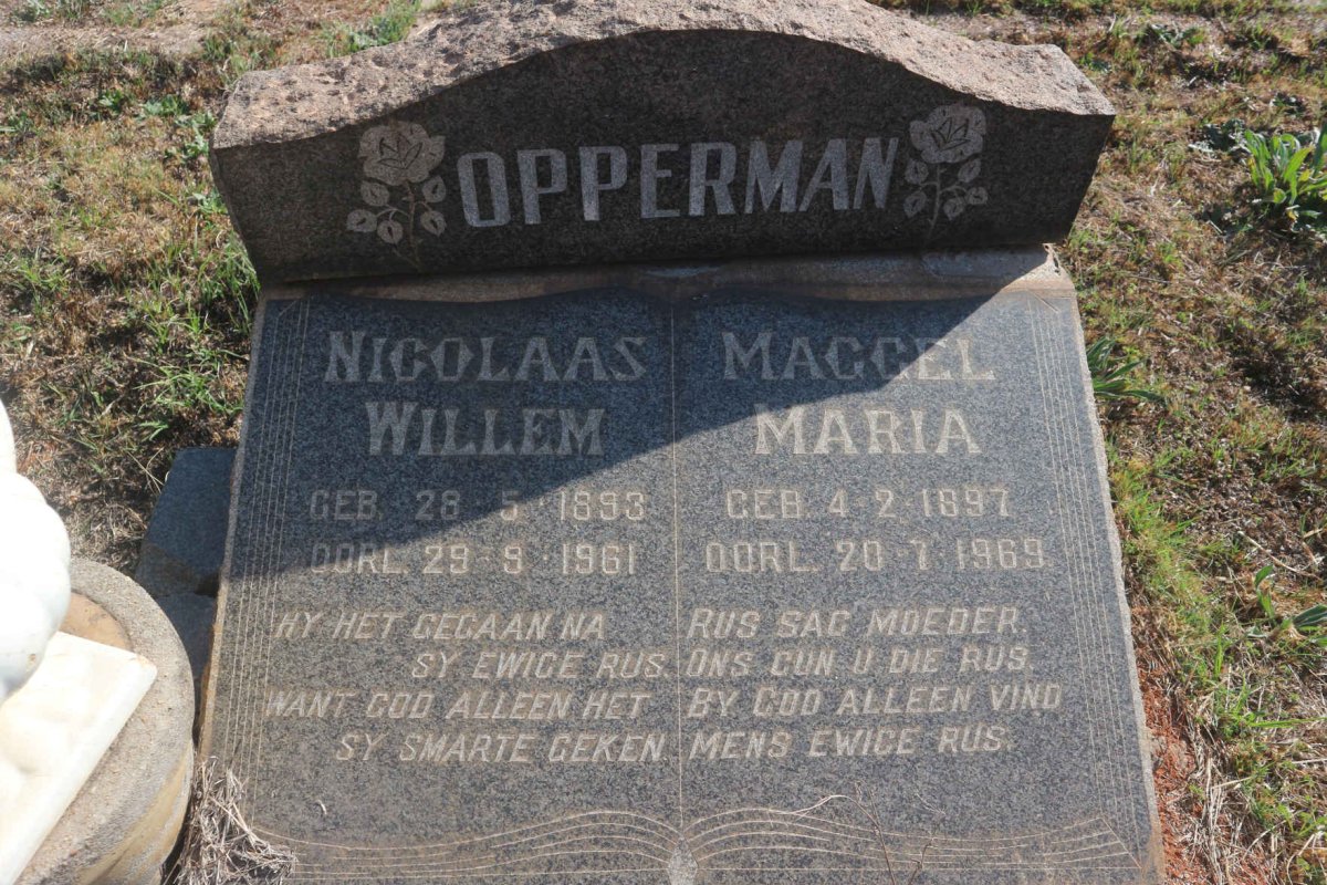 OPPERMAN Nicolaas Willem 1893-1961 & Maggel Maria 1897-1969