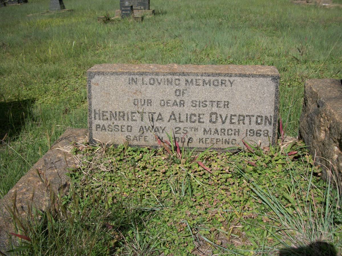 OVERTON Henrietta Alice -1968