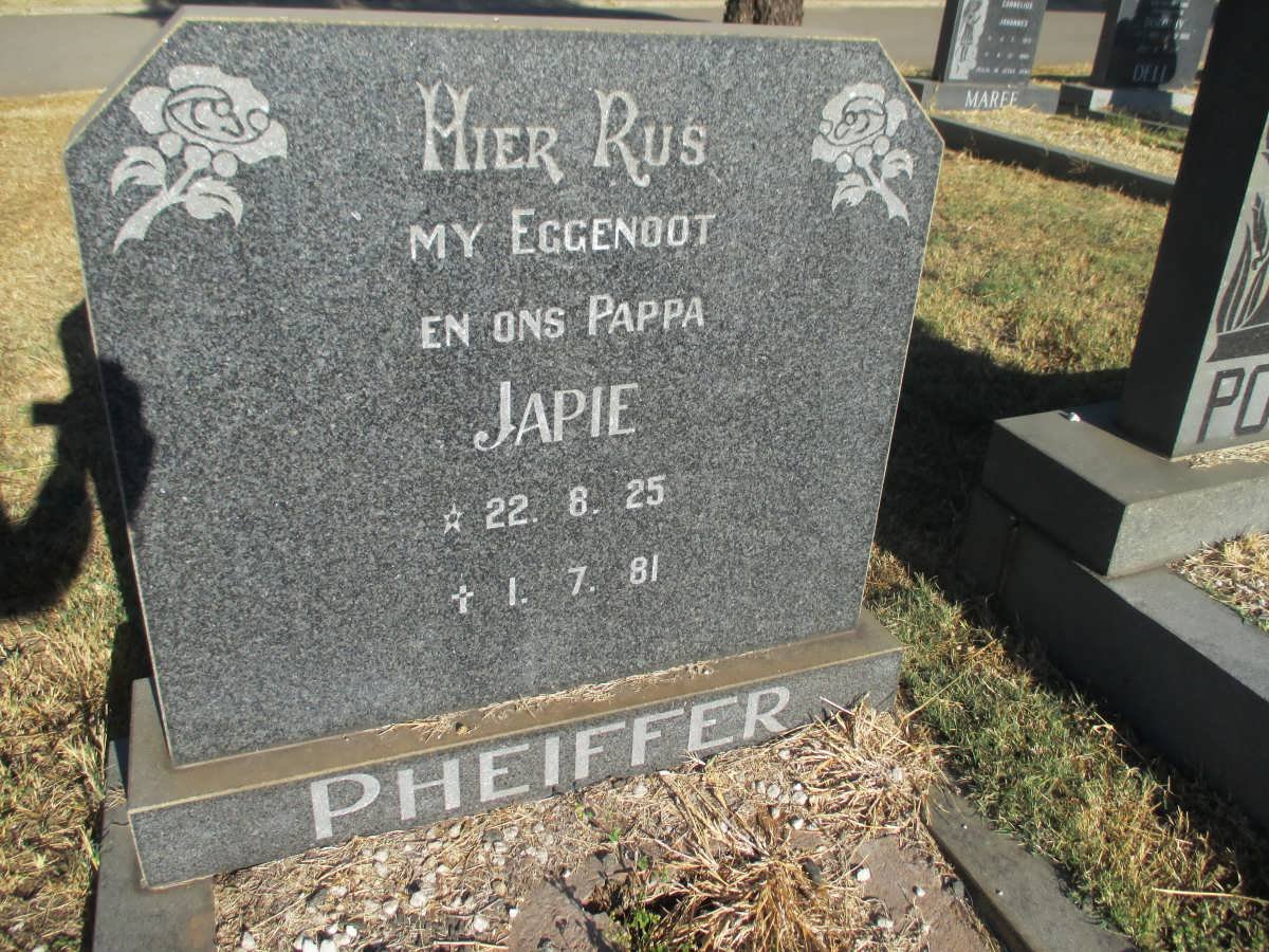 PHEIFFER Japie 1925-1981