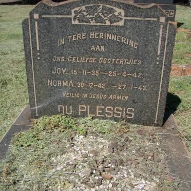 PLESSIS Joy, du 1935-1942 :: DU PLESSIS Norman 1942-1943