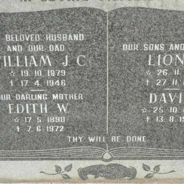 POULTON William J.C. 1879-1946 &amp; Edith W. 1890-1972 :: Lionel 1914-1967 :: David 1920-1971