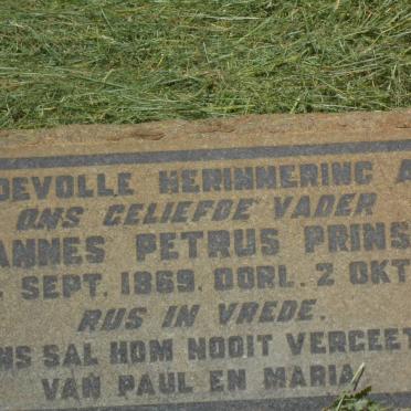 PRINSLOO Hannes Petrus 1869-1925