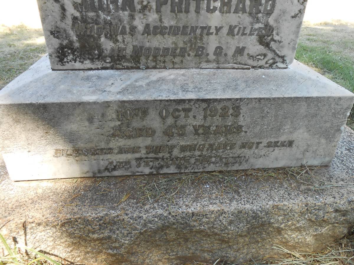 PRITCHARD John -1923