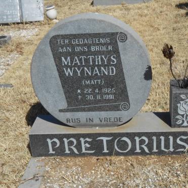 PRETORIUS Matthys Wynand 1925-1991