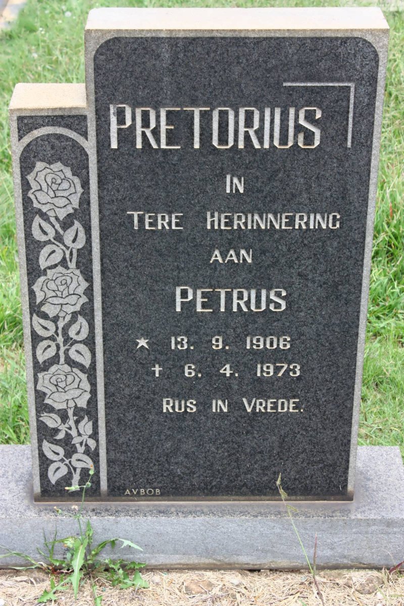 PRETORIUS Petrus 1906-1973