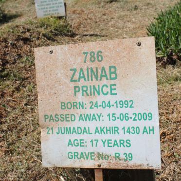 PRINCE Zainab 1992-2009