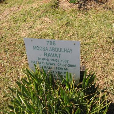 RAVAT Moosa Abdulhay 1987-2008