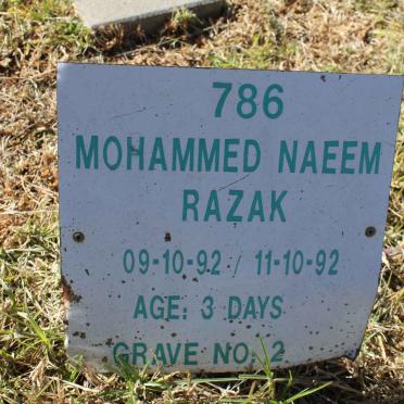 RAZAK Mohammed Naeem 1992-1992