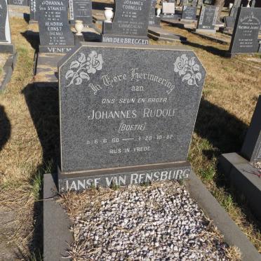 RENSBURG Johannes Rudolf, Janse van 1960-1982
