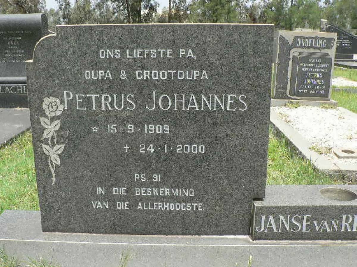 RENSBURG Petrus Johannes, Janse van 1909-2000 &amp; Anna M.S. 1909-1977