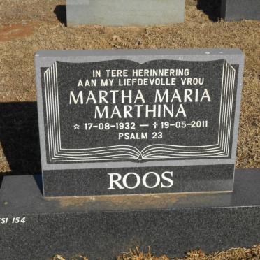 ROOS Martha Maria Marthina 1932-2011