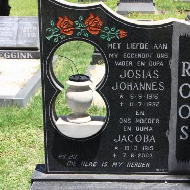 ROOS Josias Johannes 1916-1992 &amp; Jacoba 1915-2003