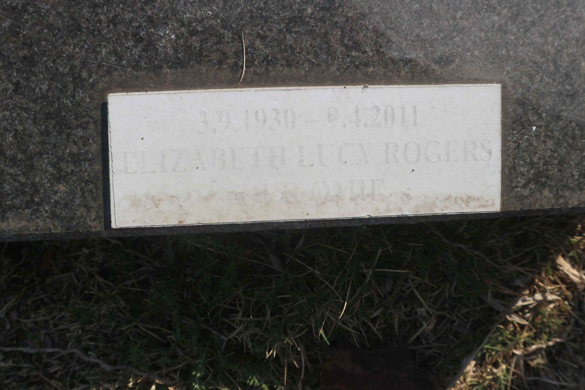 ROGERS Claude Regenald 1926-1993 &amp; Elizabeth Lucy 1930-2011