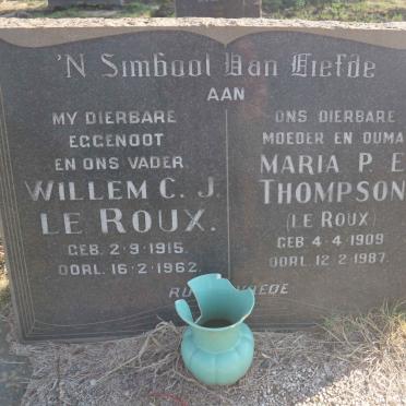 ROUX Willem C.J., le 1915-1962 & Maria P.E. THOMPSON 1909-1987