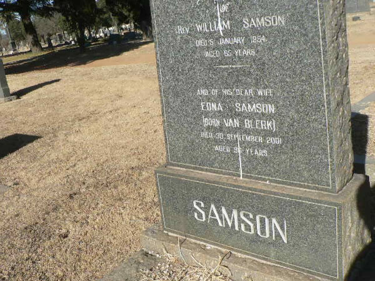 SAMSON William -1954 &amp; Edna VAN BLERK -2001