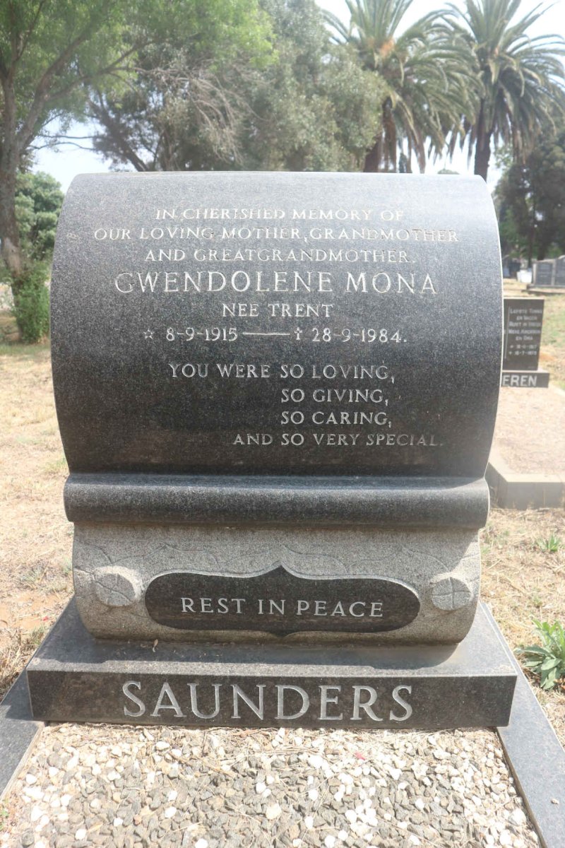 SAUNDERS Gwendolene Mona nee TRENT 1915-1984