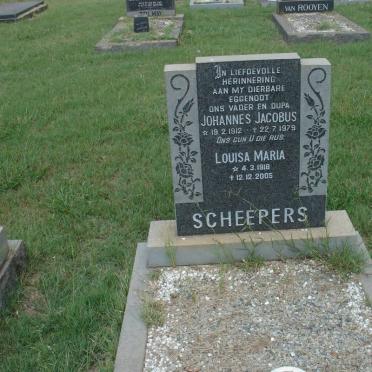 SCHEEPERS Johannes Jacobus 1912-1979 &amp; Louisa Maria 1918-2005