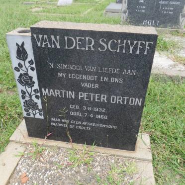 SCHYFF Martin Peter Orton, van der 1932-1968