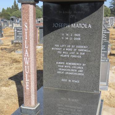 SILAWULE Joseph Matola 1920-2006
