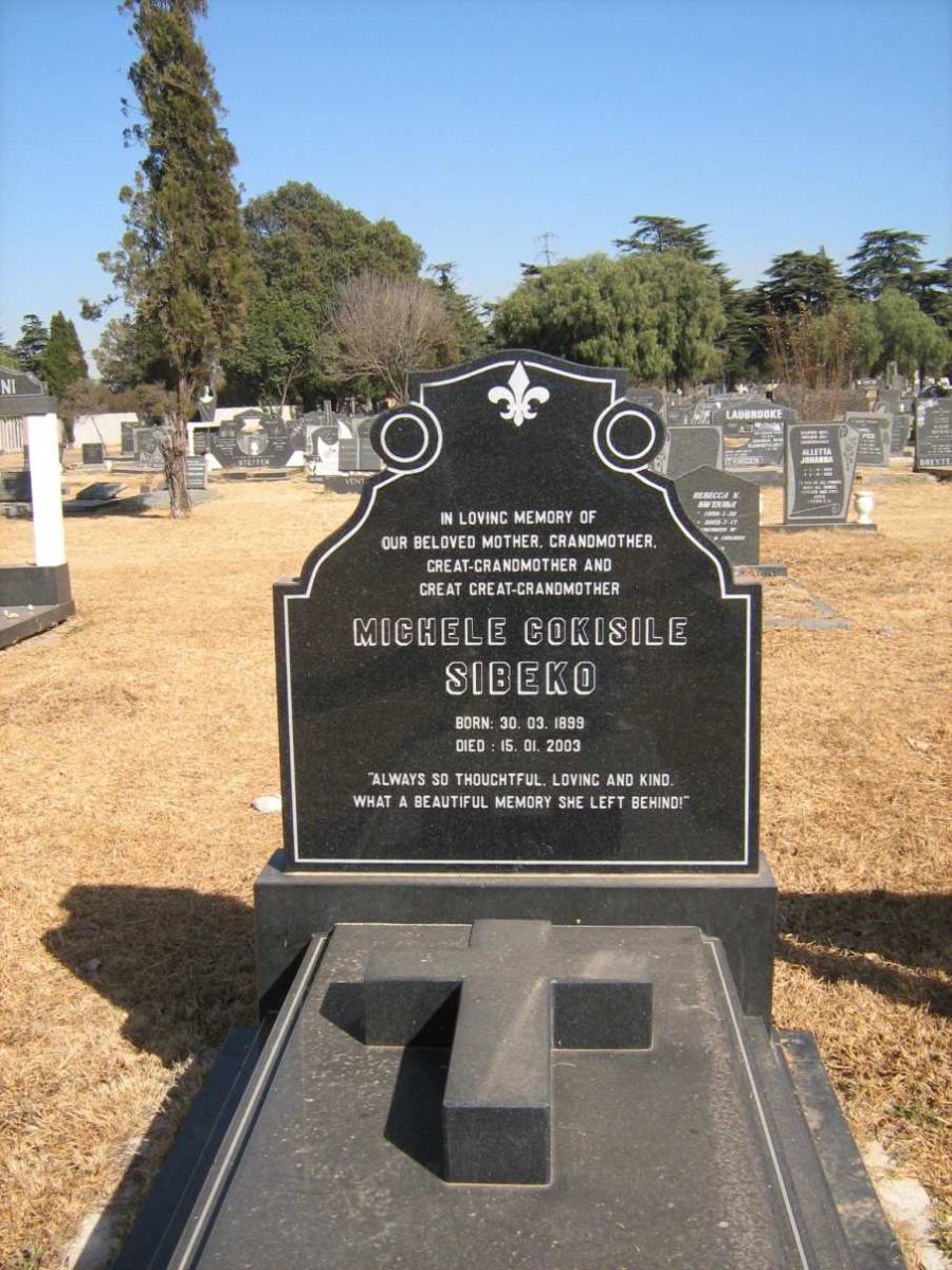 SIBEKO Michele Cokisile 1899-2003