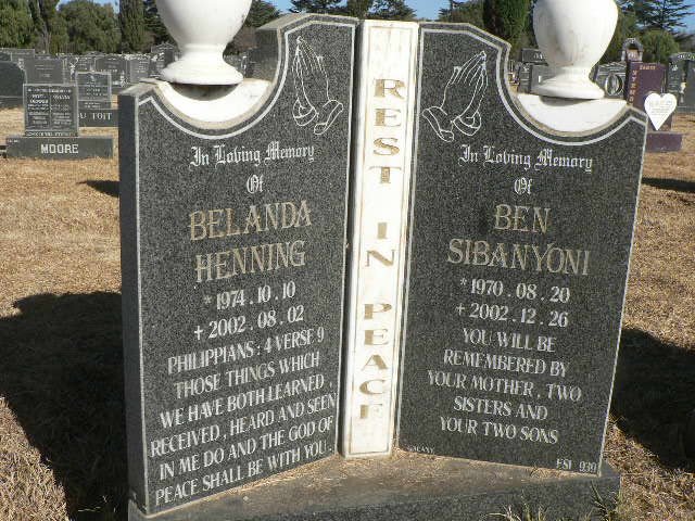 SIBANYONI Ben 1970-2002 :: HENNING Belanda 1974-2002
