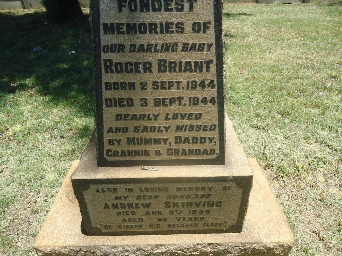 SKIRVING Andrew -1945 :: BRIANT Roger 1944-1944