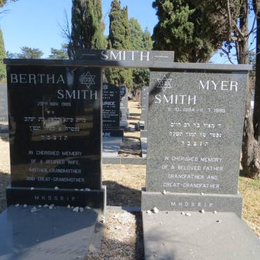 SMITH Myer 1894-1995 &amp; Bertha -1989