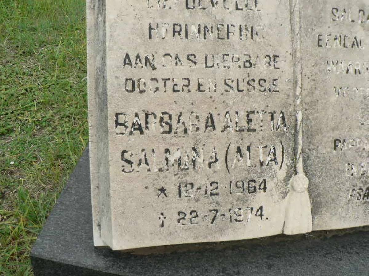 SMITH Barbara Aletta Salmina 1964-1974