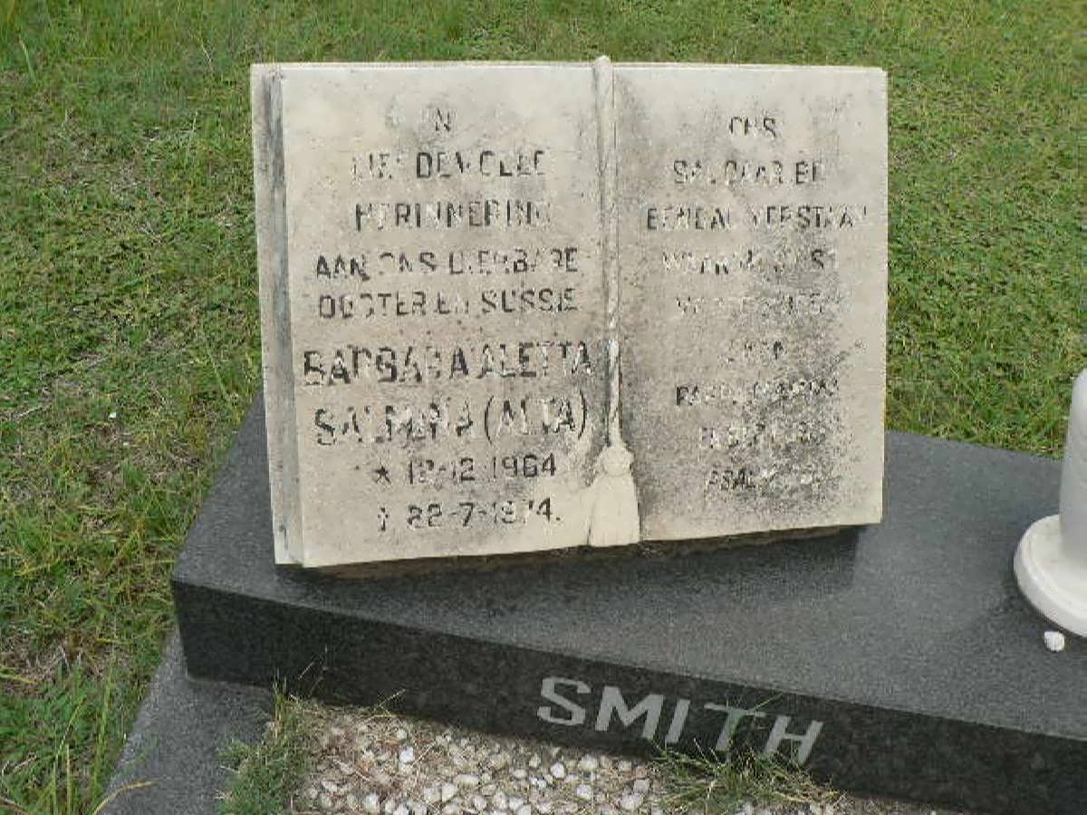 SMITH Barbara Aletta Salmina 1964-1974
