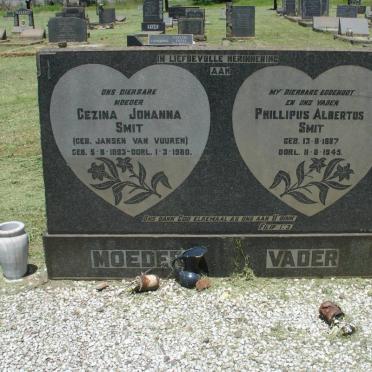 SMIT Phillipus Albertus 1887-1945 &amp; Gezina Johanna JANSEN VAN VUUREN 1893-1980